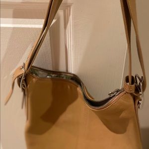 Leather Coach In Light Saddle Hobo Purse M04D-9326